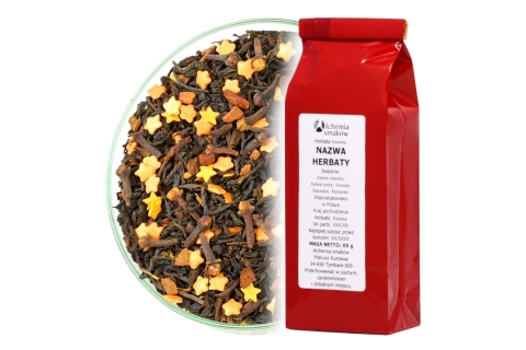 Herbata Czarna Świąteczna ZŁOTA GWIAZDKA (OT) (50g) Prezent Na Mikołajki !!